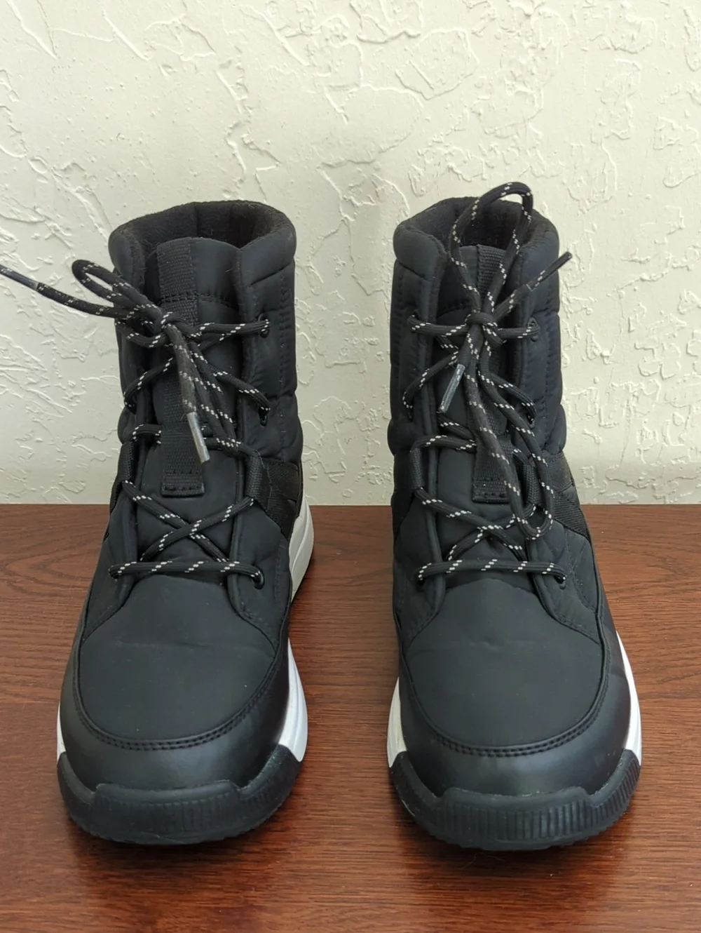 Sorel Whitney III Mid Waterproof Winter Boot in Black & Sea Salt Size 9